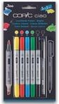 COPIC&reg; Ciao 5+1 Set Brights Layoutmarker-Set 1.0 + 6.0 mm Mehrfarbig