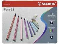 STABILO 6815-6, STABILO Filzstifte STABILO Pen 68,15e Pack Farbs 1.0 mm Mehrfarbig 15