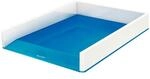 LEITZ Briefablage WOW Duo Colour DIN A4 perlwei&szlig;/blau