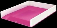 LEITZ Briefablage WOW Duo Colour DIN A4 perlwei&szlig;/pink