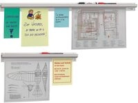 Catch-ball Infoboard Klemmleiste 50 cm selbstklebend, Wandmontage silber