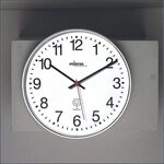 PEWETA Funkwanduhr &Oslash; 30 cm silber