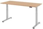 HAMMERBACHER elektrisch h&ouml;henverstellbarer Schreibtisch VXDSM19/E/S eiche