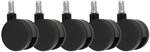 AMSTYLE 5er-Set Teppichbodenrollen SPM1.937 Schwarz