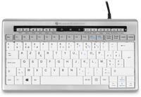 BakkerElkhuizen S-board 840 kabelgebundene Tastatur - QWERTY UK - hellgrau, wei&szlig;