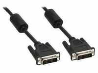 InLine DVI-D Kabel 3m, digital 18+1 Stecker / Stecker, Single Link, 2 Ferrite,
