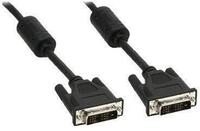 InLine DVI-D Kabel 3m, digital 18+1 Stecker / Stecker, Single Link, 2 Ferrite,