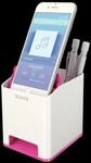 LEITZ WOW Duo Colour Stiftehalter 9,0 x 10,1 x 10,0 cm perlwei&szlig;/pink