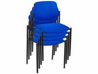 Nowy Styl Besucherstühle Besucherstuhl blau/G:schwarz/4 blau