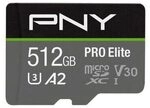 PNY PRO Elite microSDXC UHS-I Speicherkarte 512 GB mit SD-Adapter