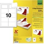 SIGEL Visitenkarten 225 g/m&sup2; satiniert hochwei&szlig;