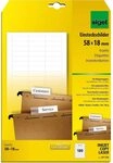 sigel Beschriftungsschilder f&uuml;r H&auml;ngeregister wei&szlig; - 180 St&uuml;ck