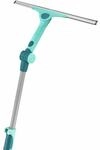 LEIFHEIT 2in1 XL Pro Reach Fensterabzieher 40,0 cm mit Gelenk, t&uuml;rkis