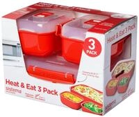 sistema&reg; Mikrowellen-Set rot, transparent