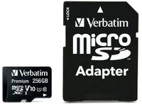 Verbatim Premium Speicherkarte 256 GB (SD-Adapter inbegriffen)