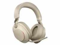 Jabra 28599-989-898, Jabra Evolve2 85 UC Stereo Headset Over-Ear beige Bluetooth,