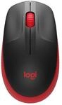 Logitech M190 Full-Size Wireless Maus (kabellos, rot)