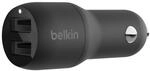Belkin BoostCharge 24 W 2x USB-A Kfz-Ladeger&auml;t, schwarz