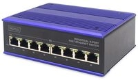 Digitus DN-650106 Netzwerk-Switch Fast Ethernet (10/100) Schwarz, Blau
