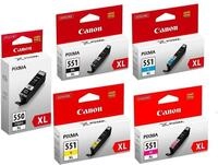 Canon Original PGI-550PGBK/CLI-551 XL Druckerpatronen 5er-Multipack - BK/C/M/Y/BK