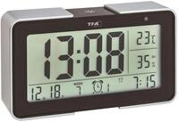 TFA&reg; digitaler Funkwecker 60.2540.01 MELODY schwarz/silber