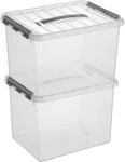sunware&reg; Aufbewahrungsbox Q-line 22,0 l - 40,0 x 30,0 x 26,0 cm transparent