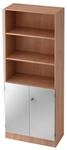 HAMMERBACHER Regalschrank V6770, V6770/N/S/SG nussbaum, silber