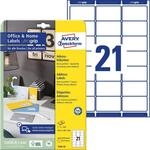 AVERY Zweckform Adressetiketten 7160-10 wei&szlig; 63,5 x 38,1 mm