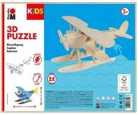 Marabu KiDS Wasserflugzeug 3D-Puzzle, 28 (bemalbar) Teile