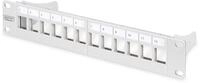 Digitus Modulares Patch Panel, geschirmt, 12-Port Blank, 1HE, 254mm (10") Rack Mount,