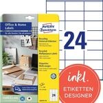 AVERY Zweckform Etiketten LR3475-10 wei&szlig; 70,0 x 36,0 mm