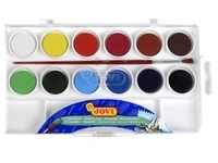 JOVI Wasserfarbkasten farbsortiert 12 Farben