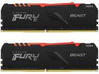 Kingston FURY Beast RGB DIMM Kit 16GB, DDR4-3200, CL16-18-18 KF432C16BBAK2/16