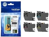 Brother Original LC421XL Druckerpatrone 4er Multipack BK/C/M/Y 2.000 Seiten