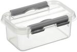 sunware Q-Line Aufbewahrungsbox 0,5l - transparent/Metall