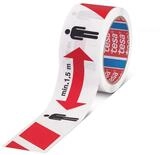 tesa Warnklebeband 50 mm x 50 m rot/wei&szlig;/schwarz