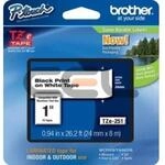 Brother TZe-251 Schriftband wei&szlig;/schwarz 24mm (TZE251CIV)