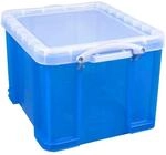 Really Useful Box Aufbewahrungsbox 35,0 l - 48,0 x 39,0 x 31,0 cm transparent, blau