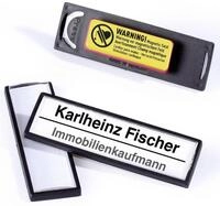 DURABLE Clip Card Namensschilder schwarz 6.7 cm x 1.7 cm