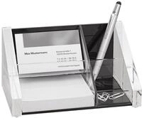 WEDO Schreibtisch-Organizer 16,4 x 9,7 x 8,9 cm glasklar/schwarz