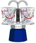 Bialetti Mini Express - Espressokocher-Set - blau + 2 Becher aus Arte Collection