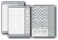 Dyckhoff Home & Kitchen Geschirrt&uuml;cher 50 cm x 70 cm grau
