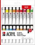 Marabu Acrylfarben-Set Basic, farbsortiert