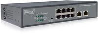 Digitus 8-Port Fast Ethernet PoE Switch, 19 Zoll, Unmanaged, 2 Uplinks