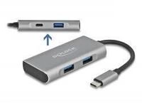 Delock Externer USB 3.2 Gen 2 USB Type-C&trade; Hub mit 3 x USB Typ-A und 1 x USB