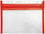 VELOFLEX Rei&szlig;verschlussbeutel VELOBAG&reg; A5 - transparent/rot