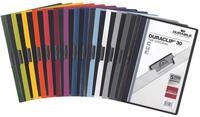 DURABLE Klemmhefter Duraclip DIN A4 5x rot, wei&szlig;, anthrazit, hellblau und