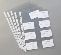 LEITZ Visitenkartenh&uuml;llen DIN A4 0.1 mm glasklar