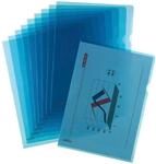 herlitz Sichth&uuml;llen Aktenh&uuml;lle DIN A4 blau genarbt 0,19 mm - 10 St&uuml;ck