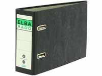 ELBA Ordner Rückenbreite 7.5 cm DIN A5 quer Karton schwarz marmoriert